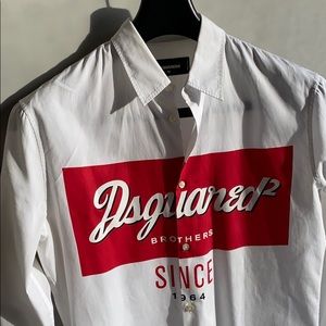 DSQUARED2 Men’s Long Sleeve Dress Shirt
